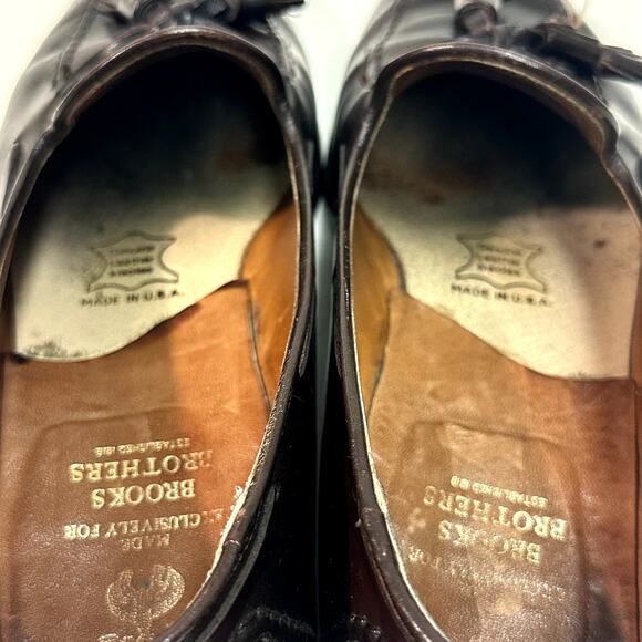 NEW HEELS Alden x Brooks 772 Color 8 Shell Cordovan Tassel Loafer Made in USA 8 - Picture 11 of 13